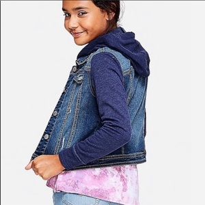 Justice Denim jacket w/ Hoodie